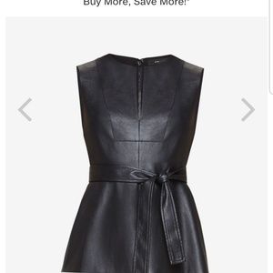 BCBG Black Leather Josslyn top